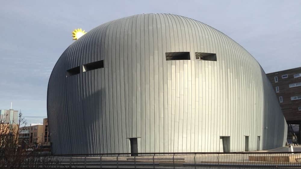 As if the building is looking right at you...