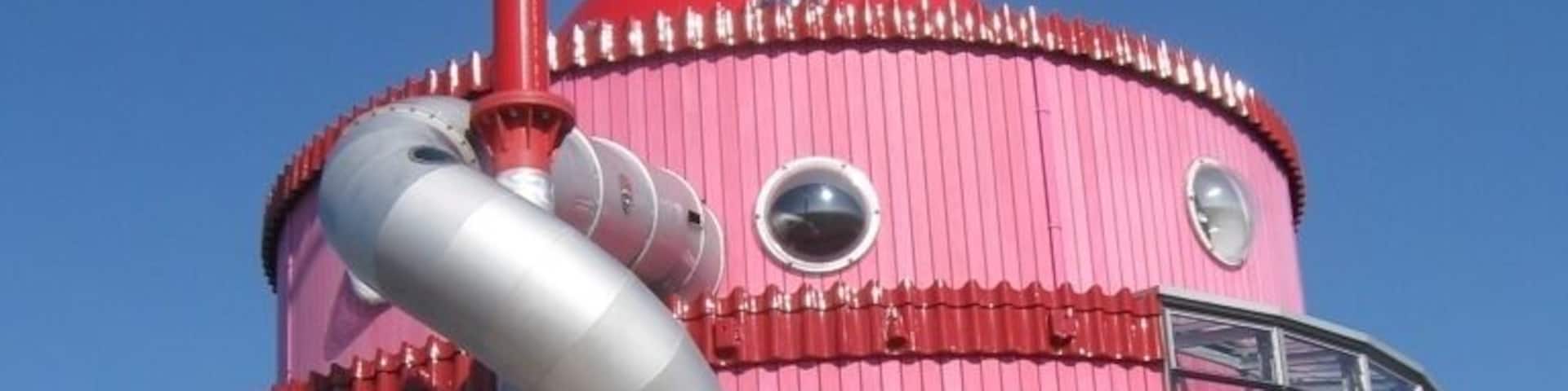 No joke. They build these kind of houses only in my home town. I think more homes should have slides anyway. Slides should not just be a fireman's privilege. http://www.kindercasla.nl/