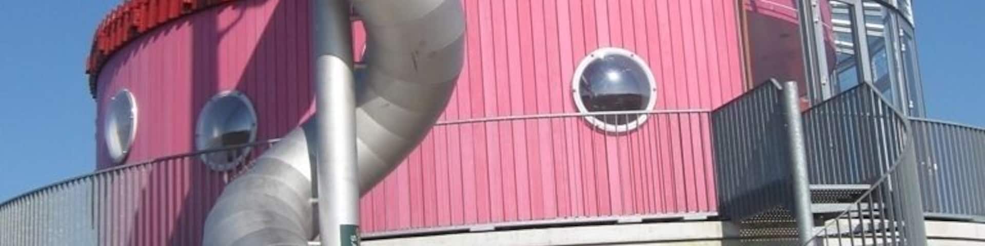 No joke. They build these kind of houses only in my home town. I think more homes should have slides anyway. Slides should not just be a fireman's privilege. http://www.kindercasla.nl/