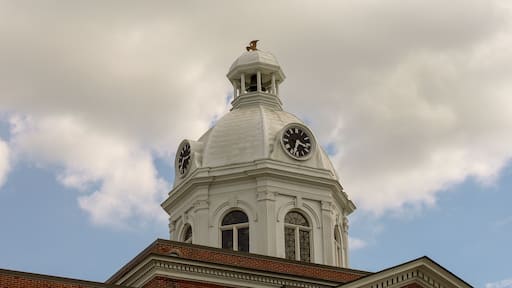 Closeup shot of the Putnam County Courthouse dome in Eatonton, Georgia
