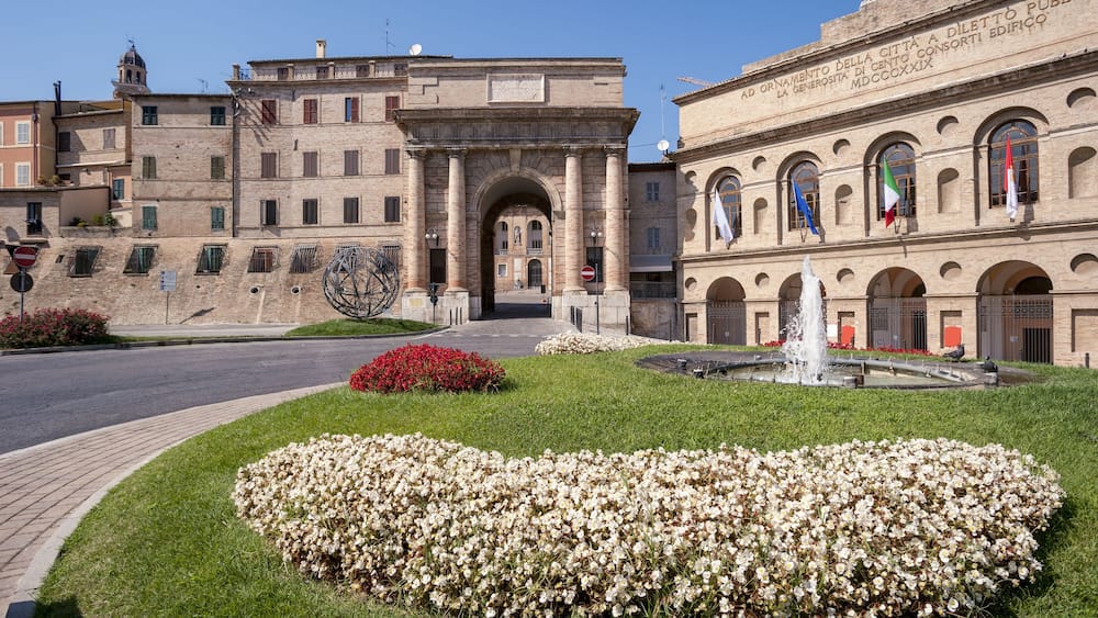 Sferisterio theatre in Macerata In Italy