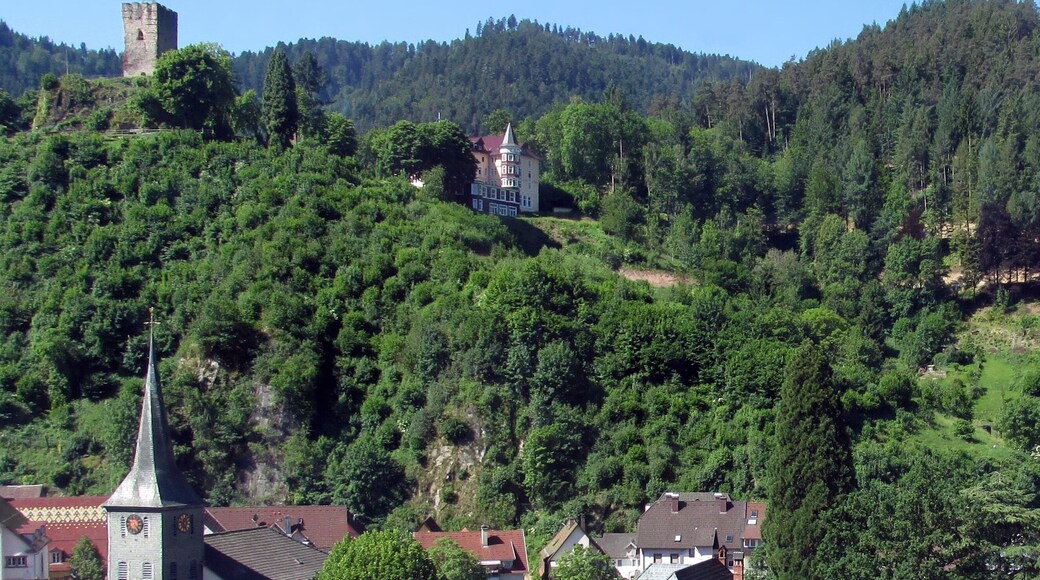Burgruine und Schloss Hornberg im Schwarzwald