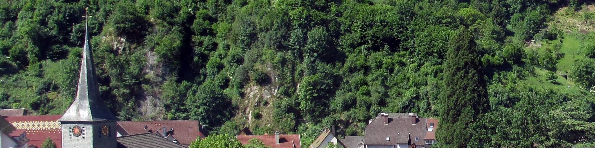 Burgruine und Schloss Hornberg im Schwarzwald
