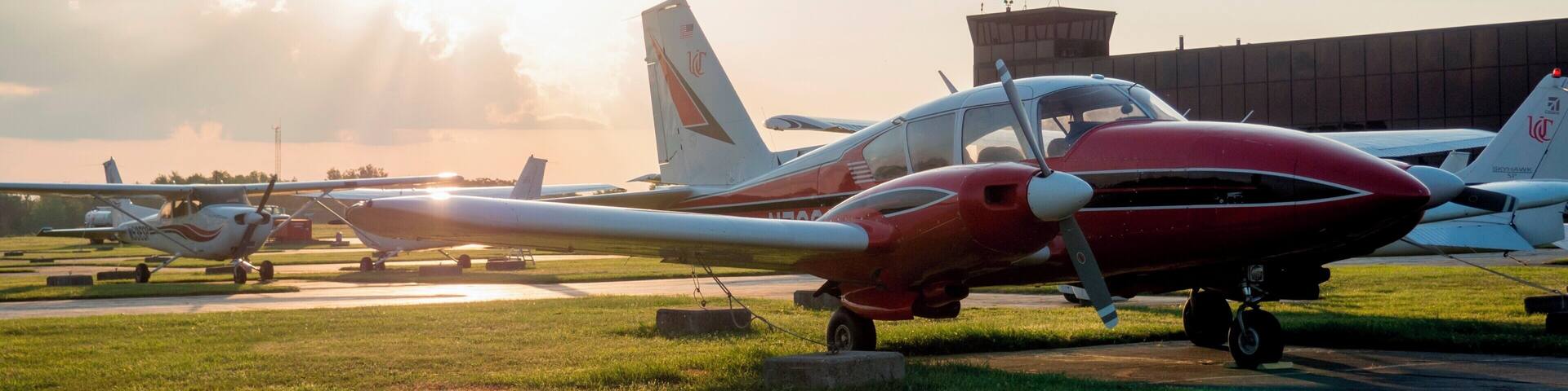 Sunrise over the Clermont County Airport.