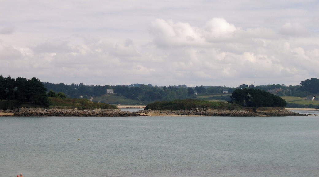 L'île d'Aval vue de l' Île-Grande quartier de Pleumeur-Bodou dans les Côtes-d'Armor Bretagne