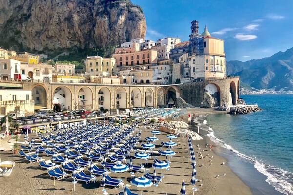 A more cost effective place to stay at the Amalfi Coast - a 10 minute walk to get to Amalfi from Atrani via the pedestrian tunnel.