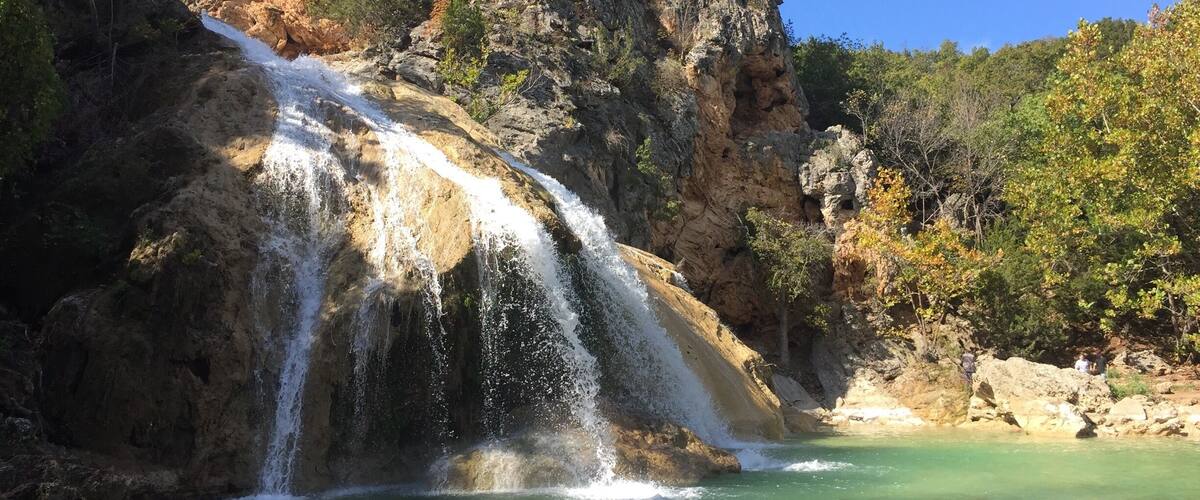Once the weather brings on the "winter rate" at Turner Falls it is a great place to stop and take a break from the road just off of I-35 (via 77) in Oklahoma.