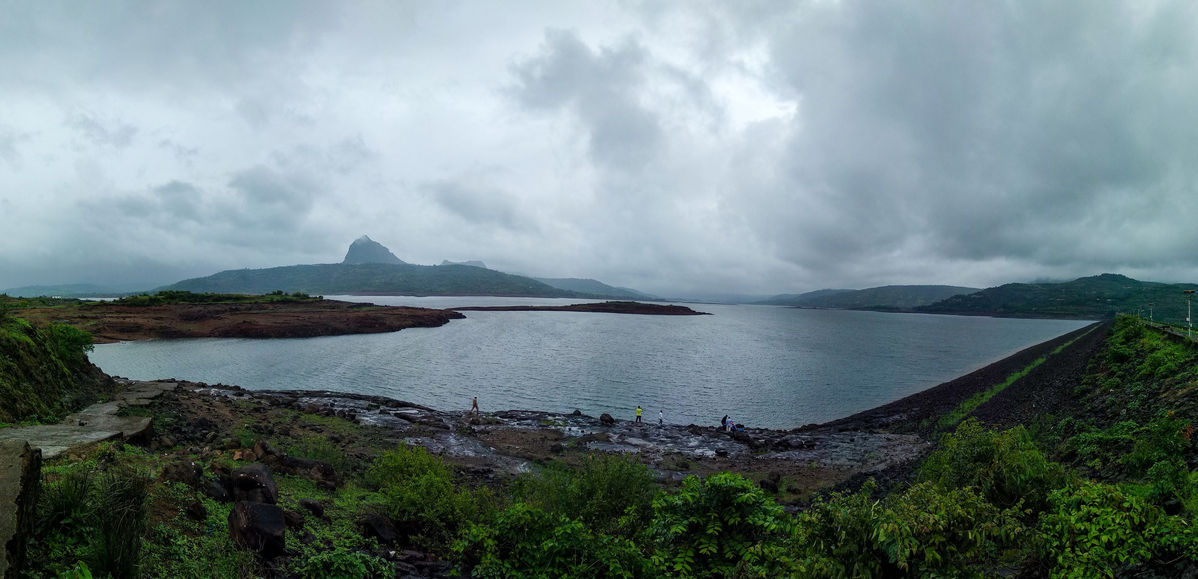 Panorama of Pawna lake in India