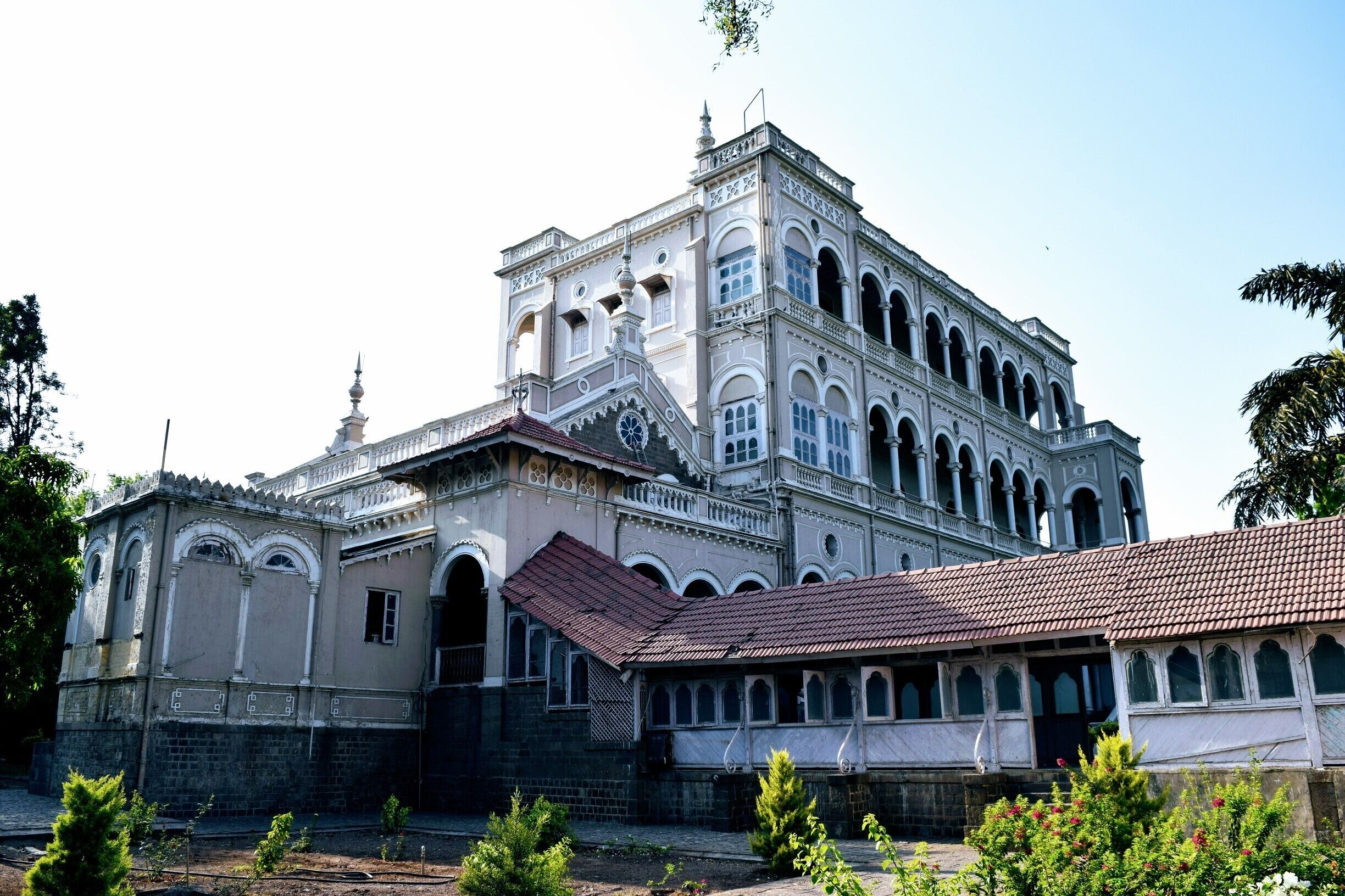Aga Khan Palace in Pune. Mahatma Gandhi was placed on house arrest here during the quit India movement.