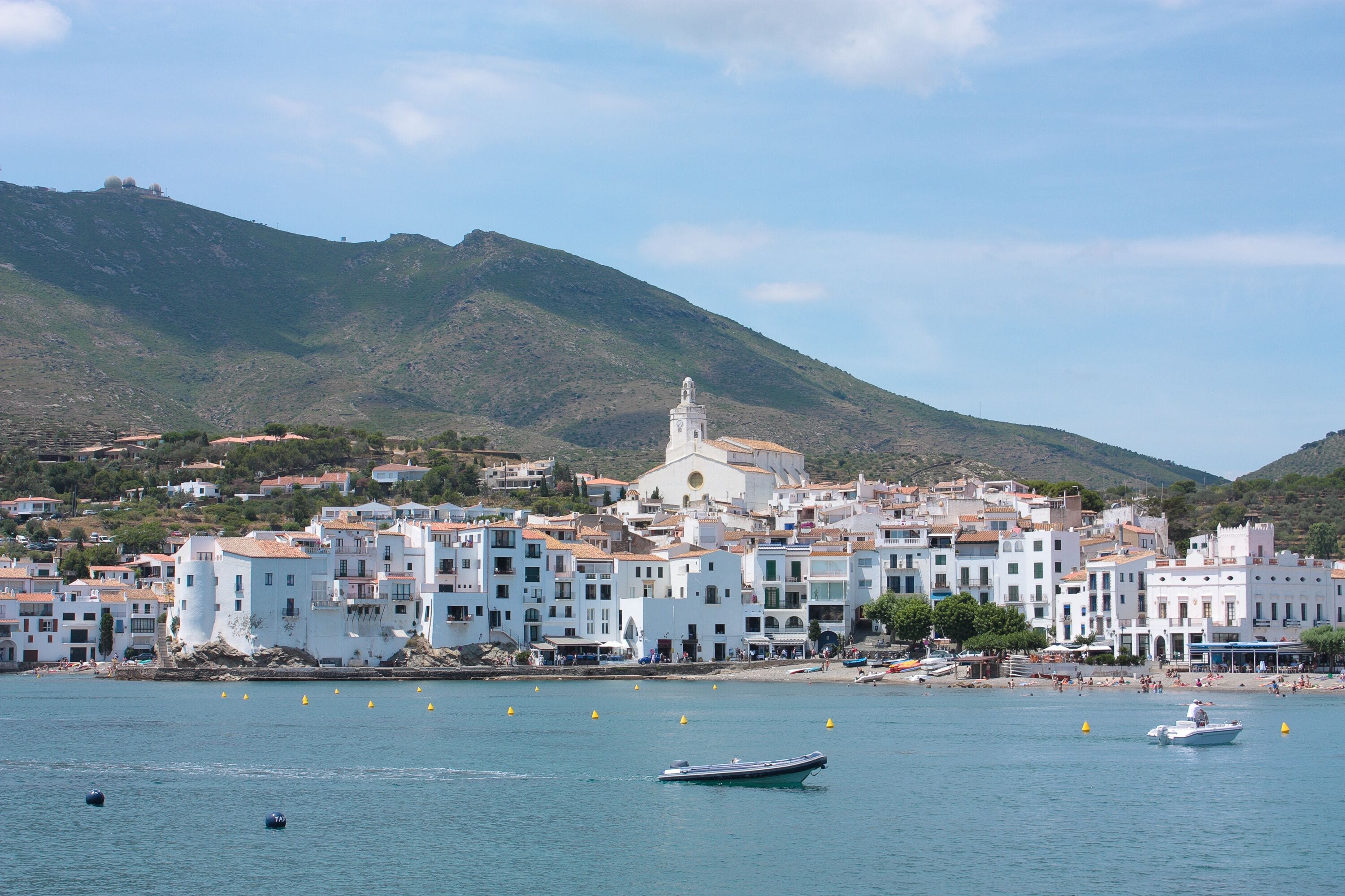 Cadaques, a small coastal town, is the people of the Catalan painter Salvador Dali. The Church of Cadaques is a symbol in the village. Costa Brava, Spain