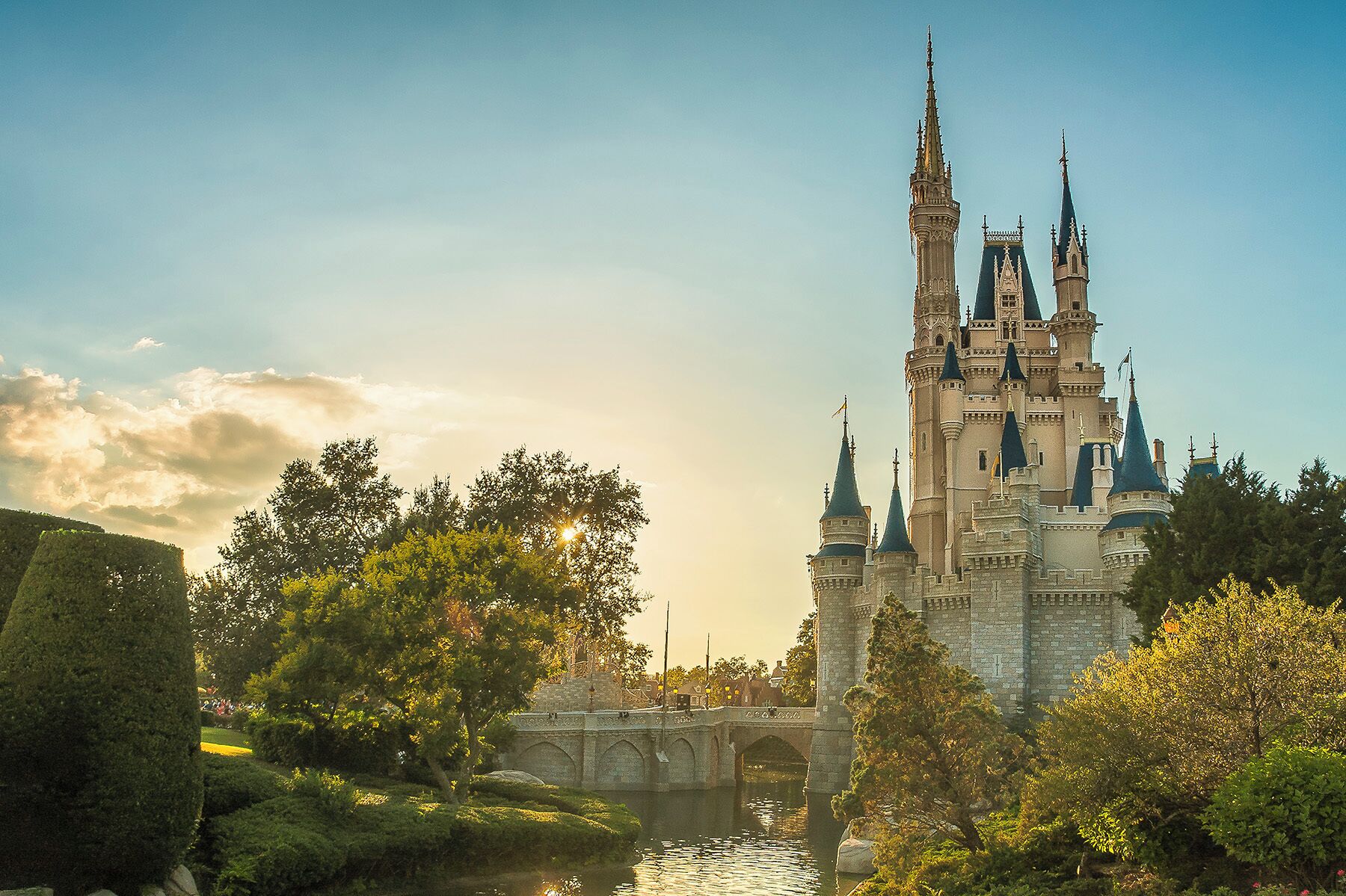 The grand centerpiece at Walt Disney World's Magic Kingdom is Cinderella Castle, a replica of the fairy tale castle seen in the 1950 film.

The Magic Kingdom hosts over 18 million visitors each year, making it the most visited theme park in the world.

#Architecture #GoldenHour #StunningStructures #Trovember