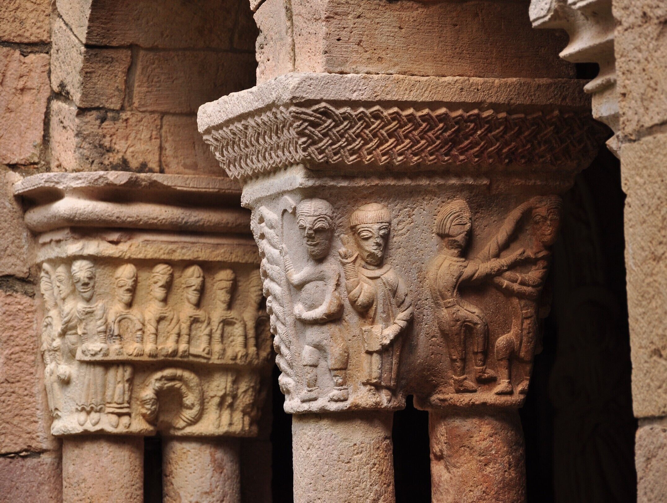 This stunning town is capped by a castle and the Colegiata de Alquézar of Santa Maria (1099), which has some fabulous features, including this beautiful cloister and its surrounding archways.