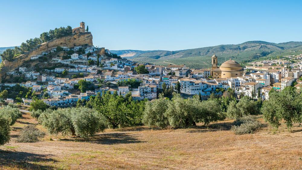 Panoramic sight in Montefrio, beautiful village in the province of Granada, Andalusia, Spain.