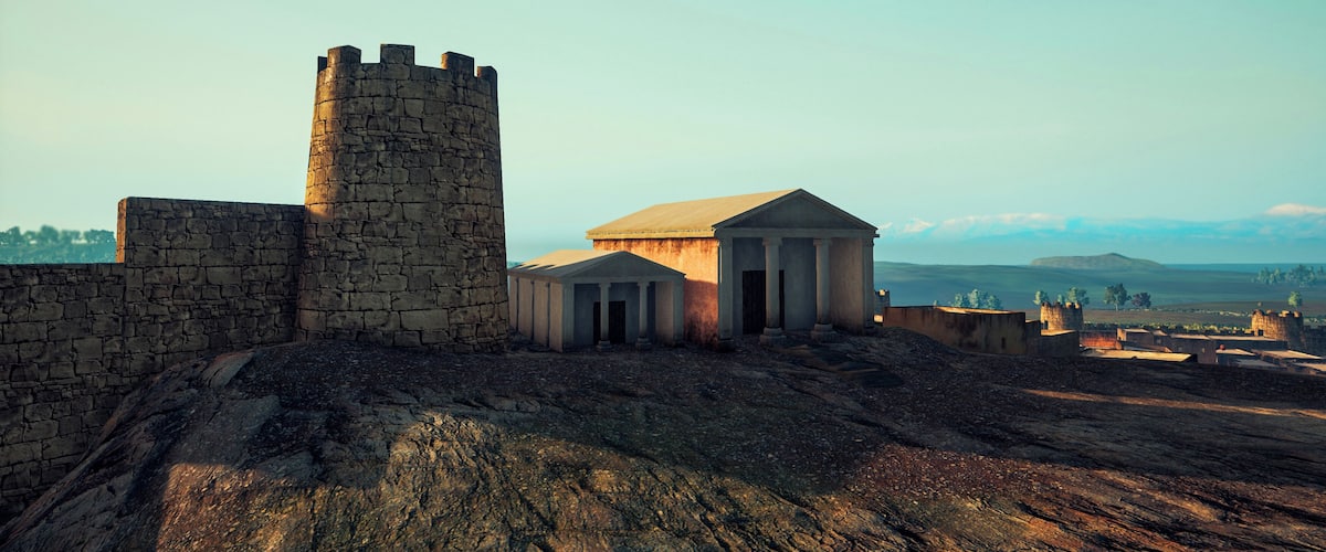 Els temples del Puig de Sant Andreu, a la part més alta del turó.