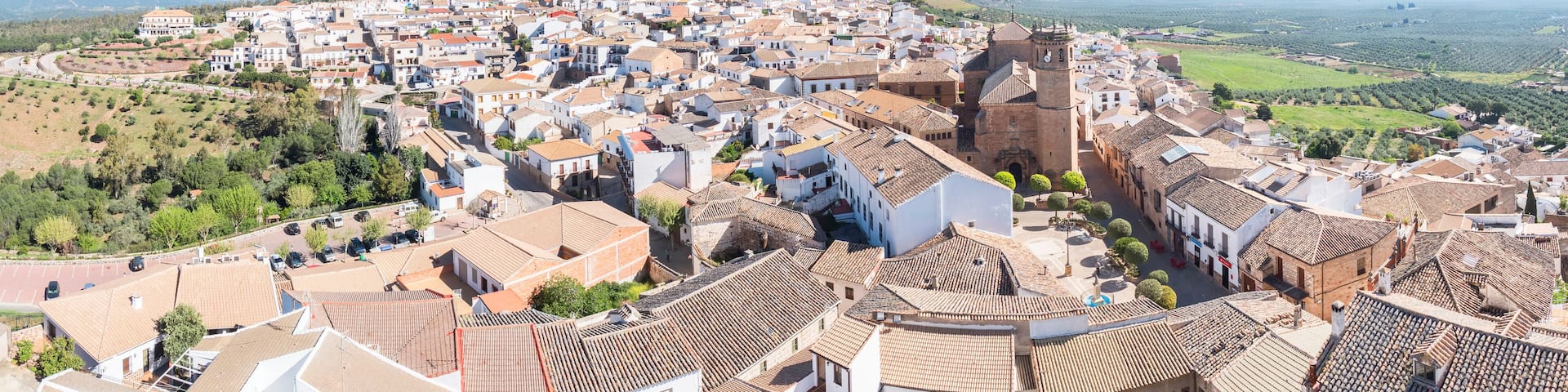 Baños de la encina village panorami view, Jaen province, Spain
