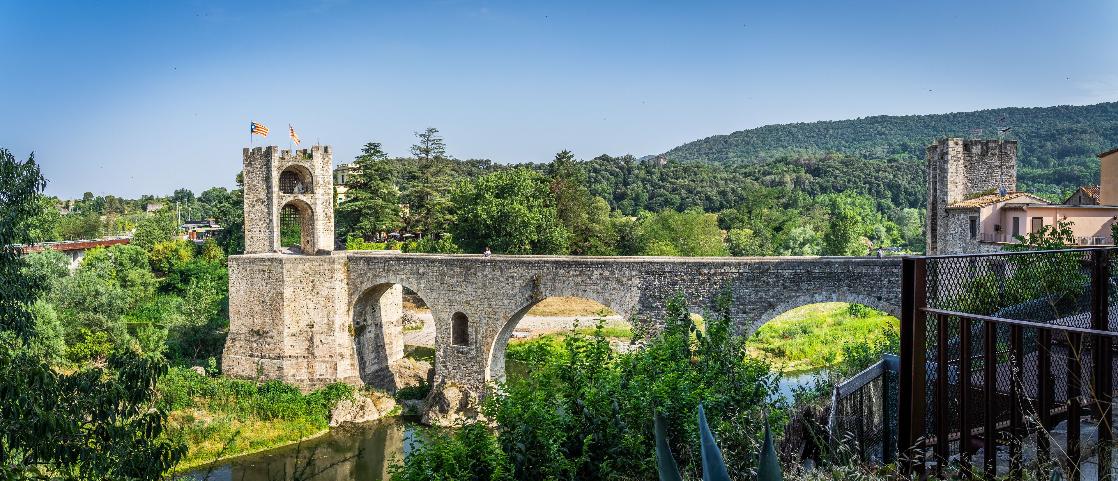 Landscape medieval village Besalu, Catalonia, Spain