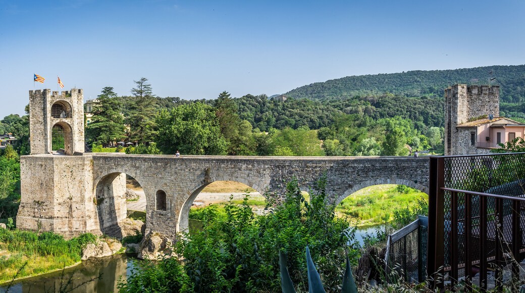 Landscape medieval village Besalu, Catalonia, Spain