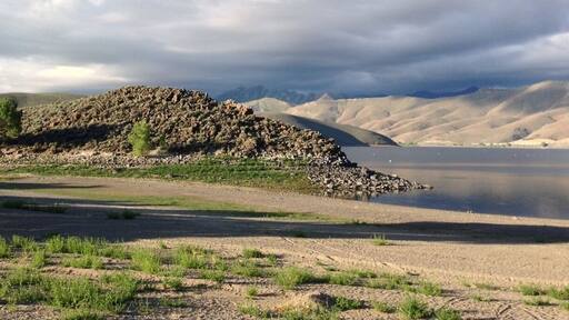 Great shot of the lake and clouds this morning.