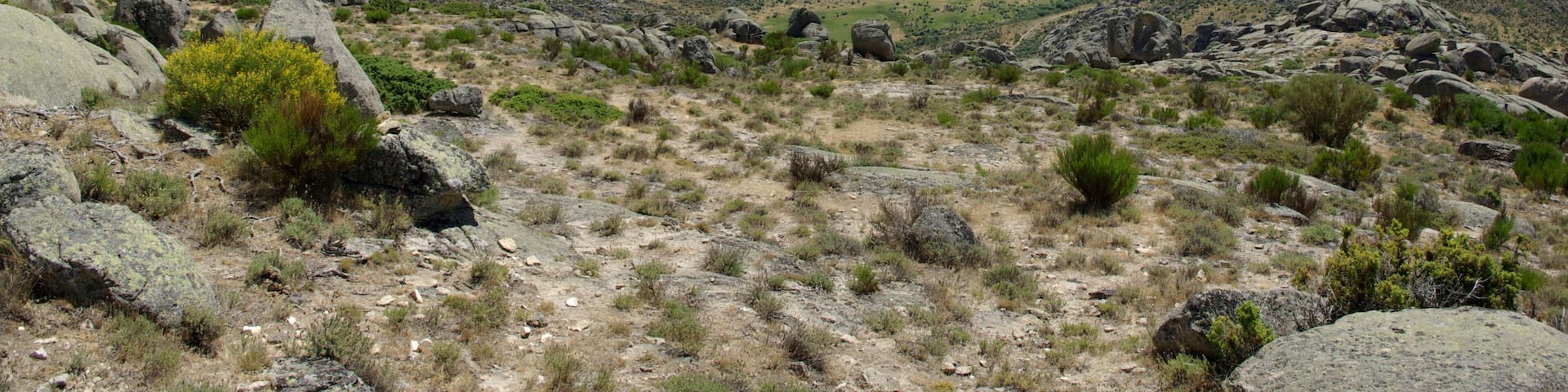Landscape of Ulaca's southern walls, with Zapatero and Alto de la Hoya's peaks. Villaviciosa (Solosancho, Ăvila, Spain)