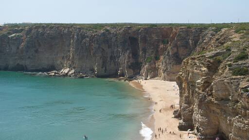 the rocky coast of southern Portugal, on the Atlantic Ocean
