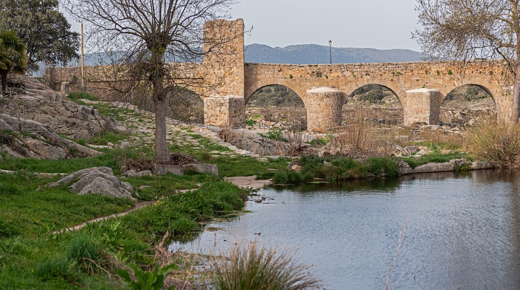 Congosto Bridge with the Tormes River in Guijuelo, Salamanca, Spain
