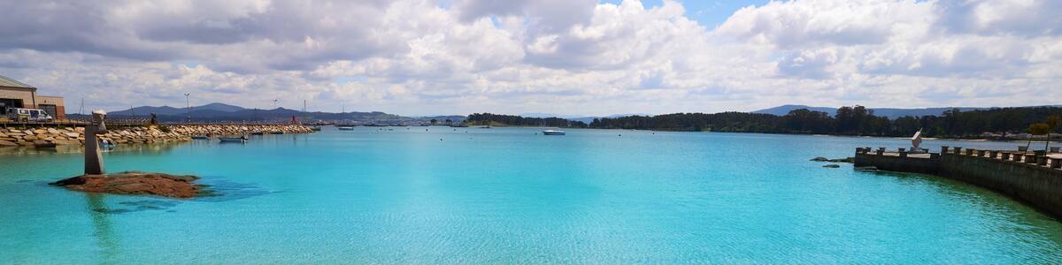 O Grove Peralto beach in Pontevedra Galicia