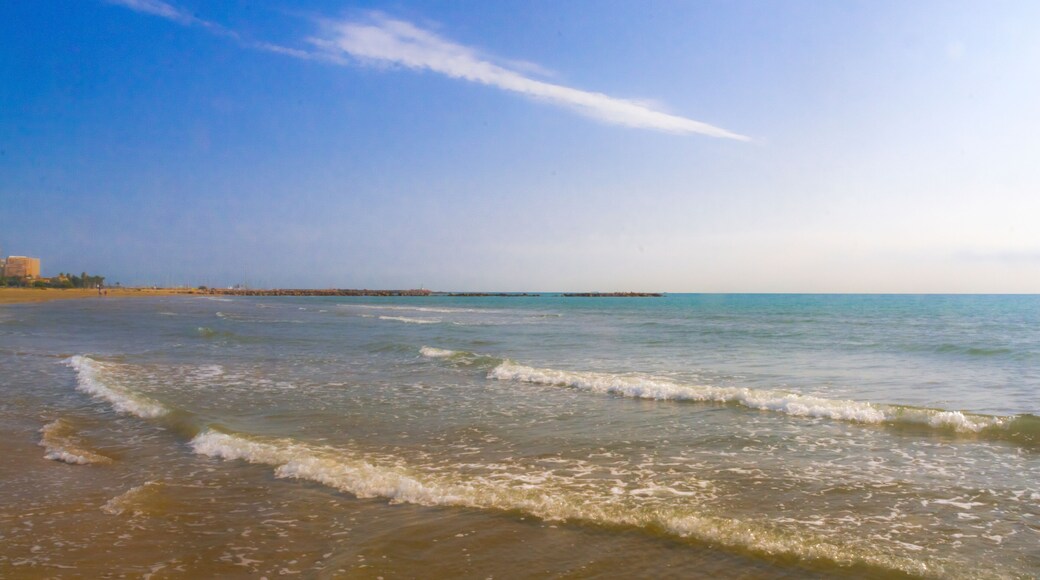 Sandy beach of the Mediterranean sea in Valencia
