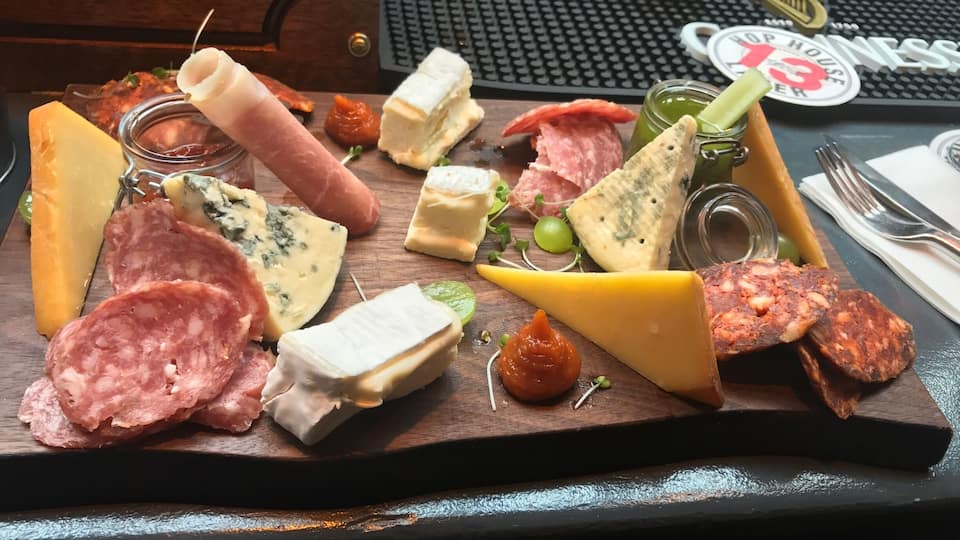 Yes. Good food choice and good bar.