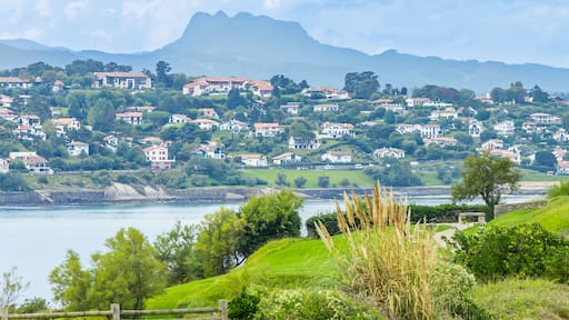 Lighthouse at the top of the hill of Sainte-Barbe in Saint-Jean-de-Luz, France