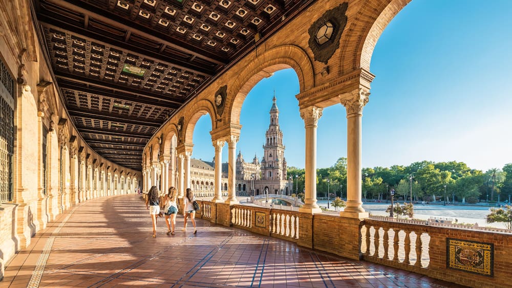 Plaza de Espana square in Seville, Spain.