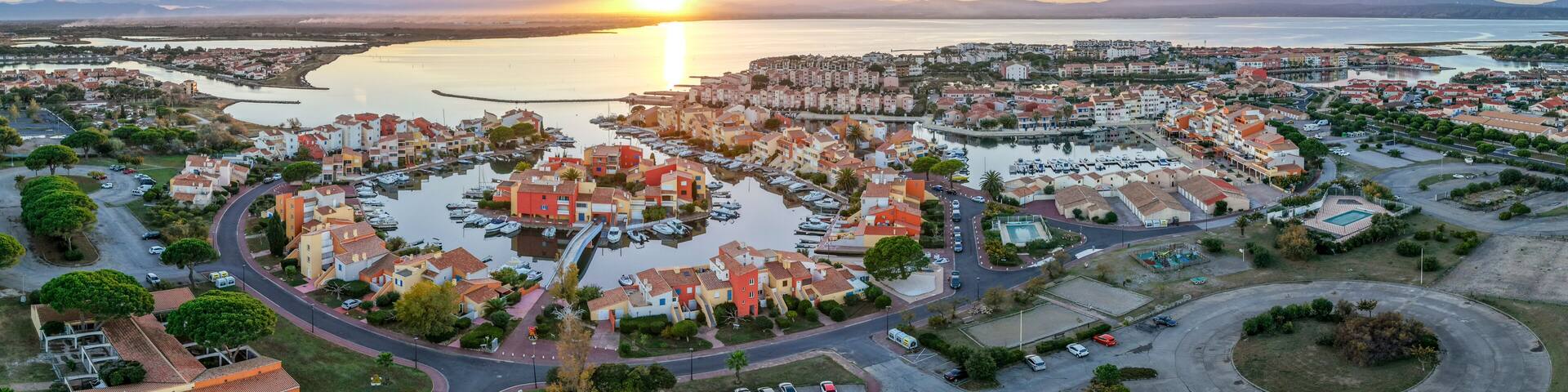 La presqu'île de Cap Coudalère au Barcarès (66420) dans les Pyrénées Orientales