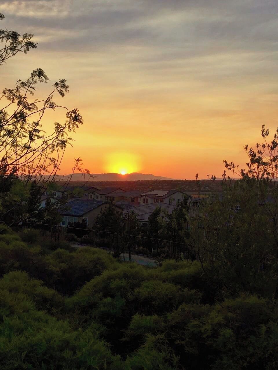 Beautiful sunset in Temecula California.