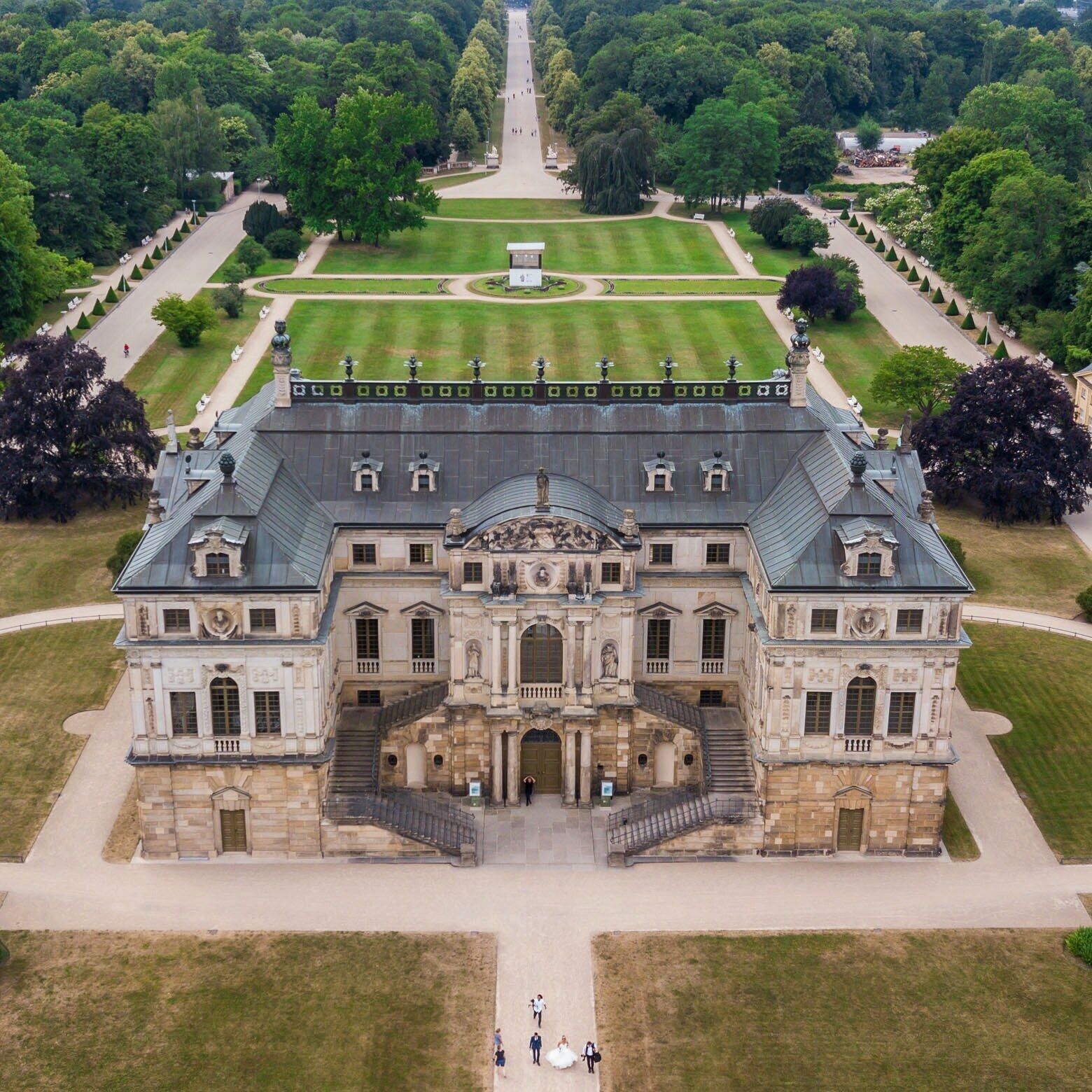 The Großer Garten is a baroque style park in central Dresden. It is rectangular in shape and covers about 1.8 km². Originally established in 1676 on the orders of John George III, Elector of Saxony, it has been a public garden since 1814.