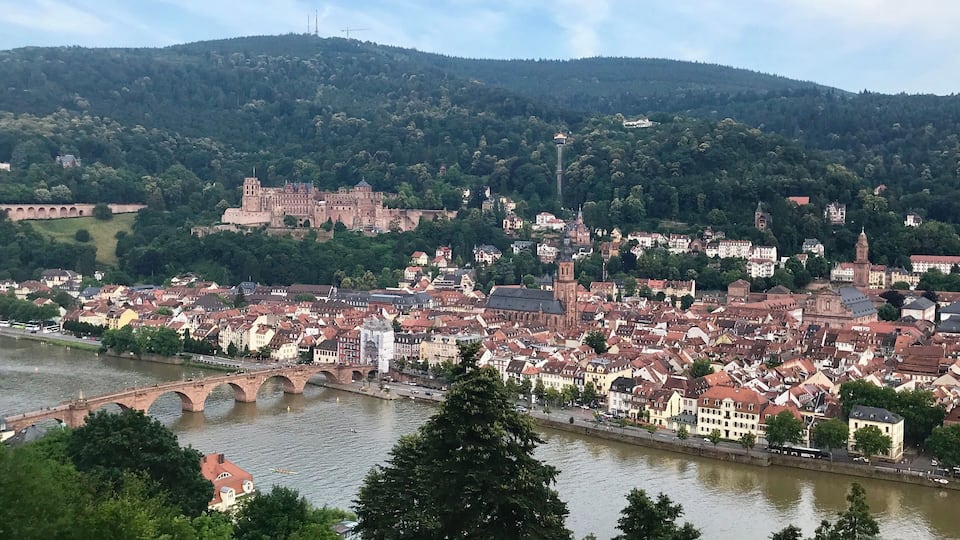 Wonderful views of the beautiful city of Heidelberg & the Neckar river last summer. This was along the Philosopherâs walk which is about 2 km long.