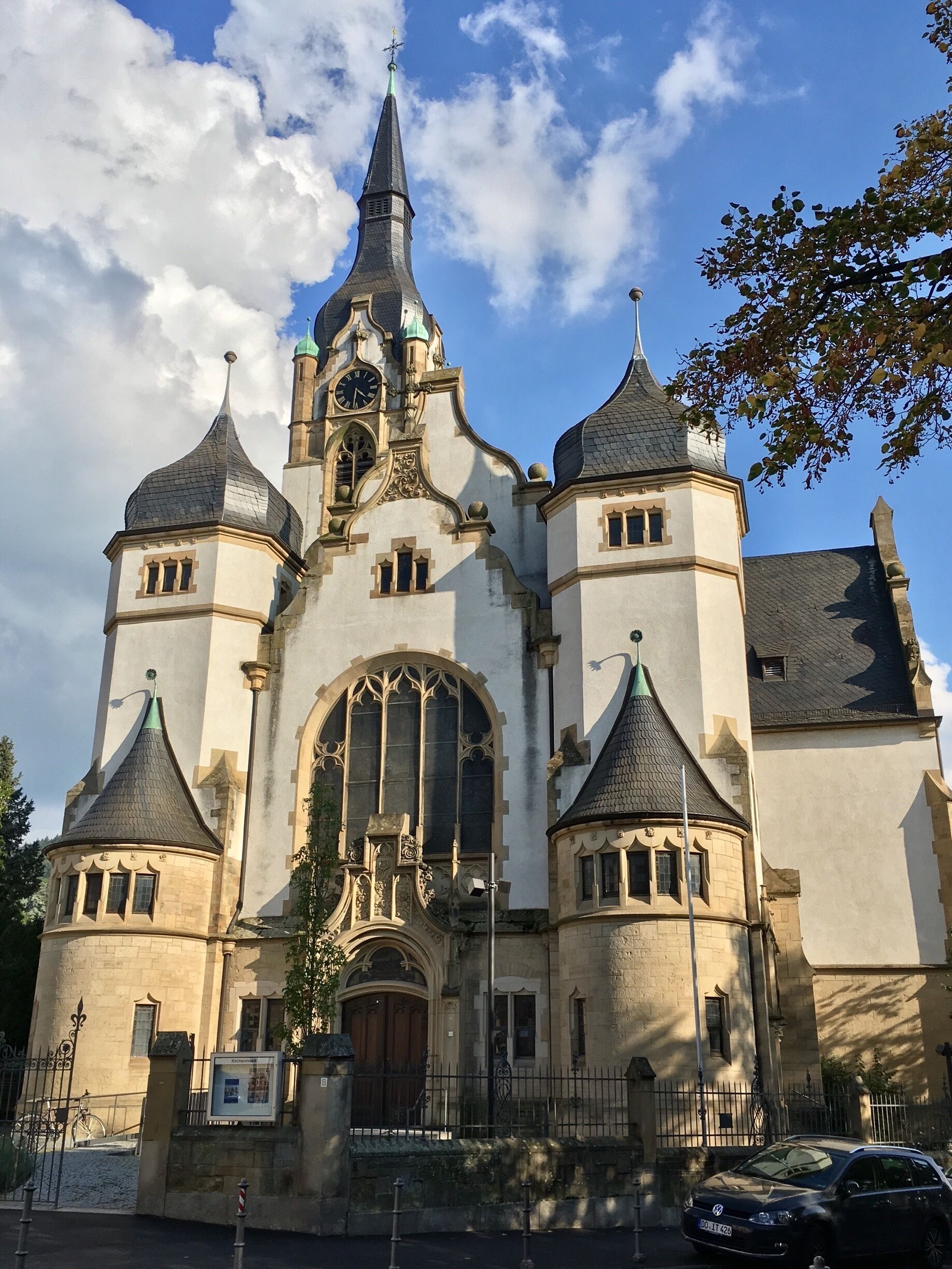 A church in a quiet neighborhood