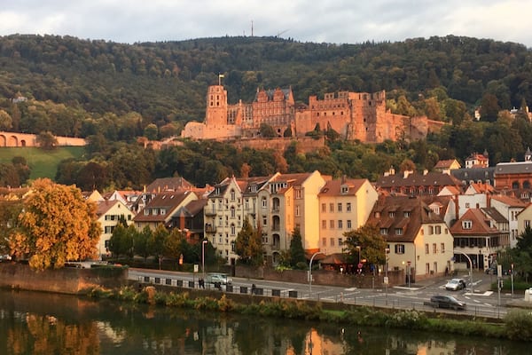 Heidelberg Schloss from the old bridge.