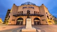 PNC Park featuring a statue or sculpture, night scenes and signage