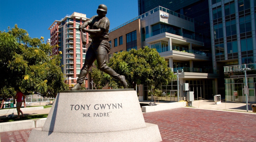 Petco Park showing a statue or sculpture