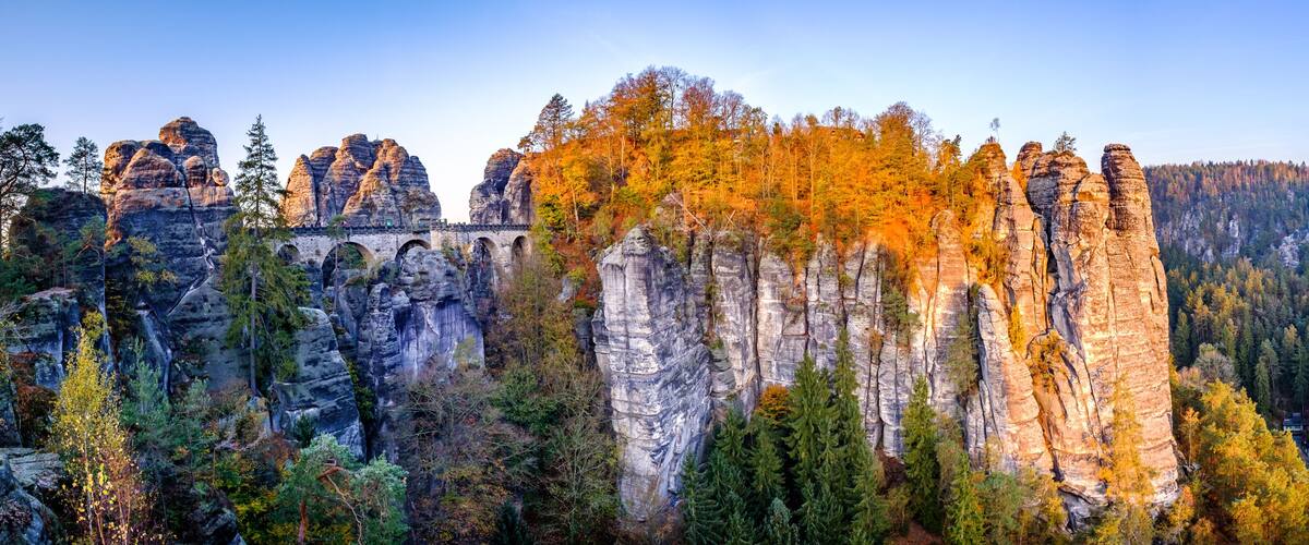 view at the famous bastei hills