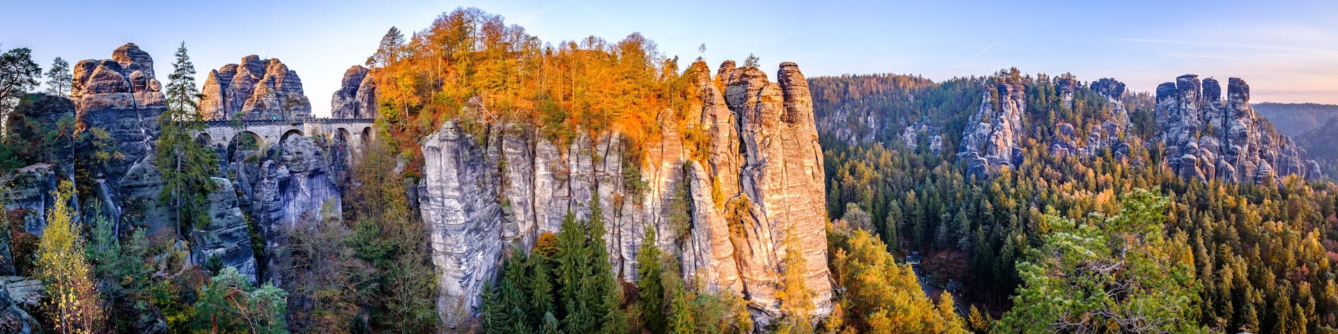 view at the famous bastei hills