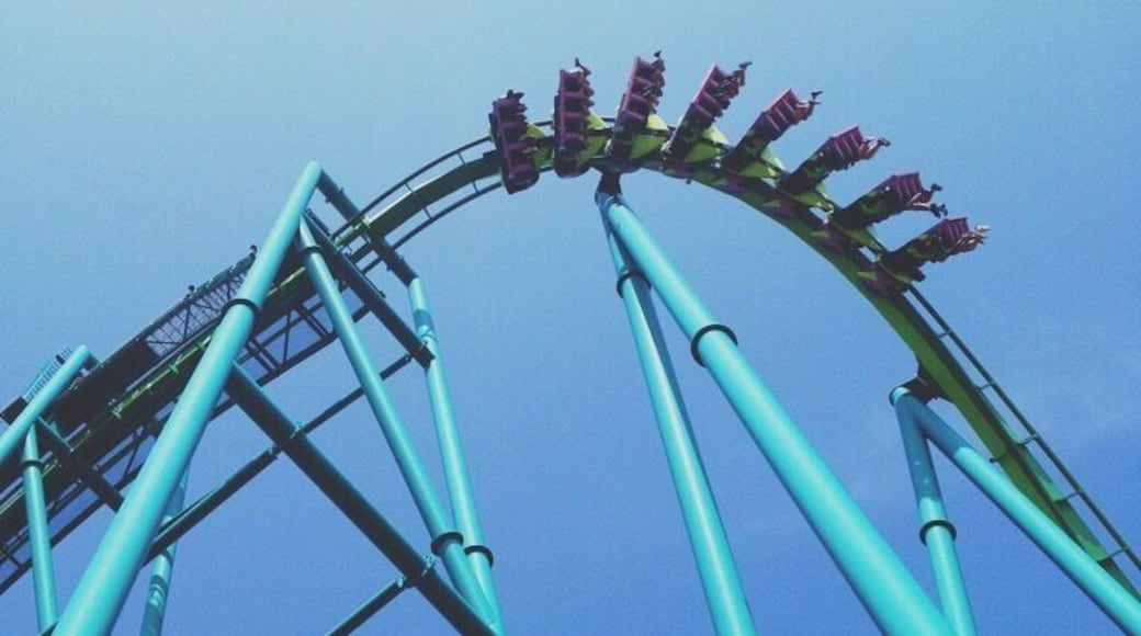 The Raptor, one of the gems of Cedar Point. As soon as you walk in, it's the first coaster staring you in the face just begging you to get in line. Cedar Point is consistently one of the best amusement parks in the world, year after year.#Architecture
