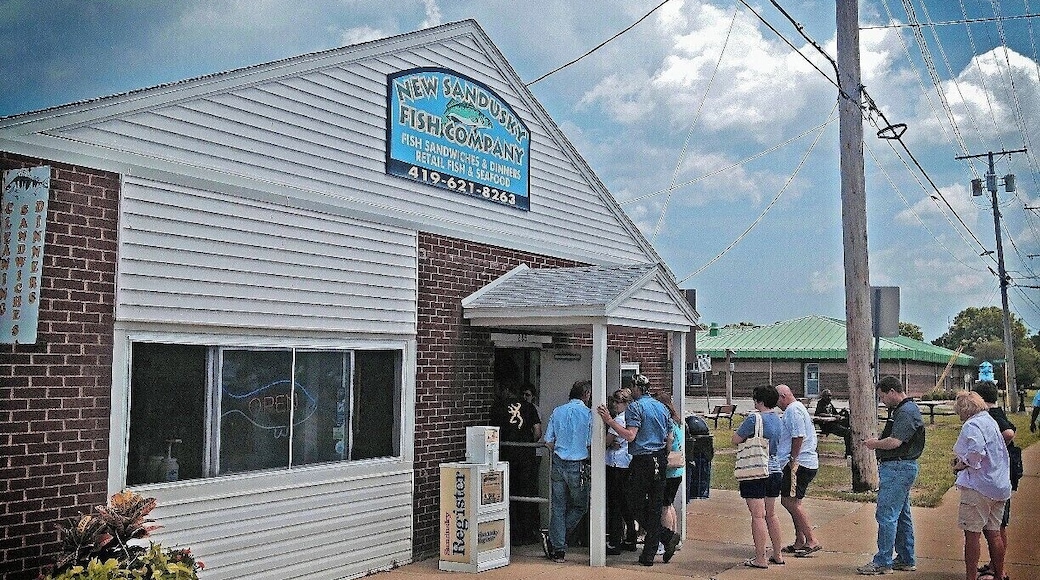 Hands down, best perch sandwiches on Lake Erie. Perch sandwich w/ tartar and and order of fried okra. Simple place with no indoor seating, just grab a bench outside and enjoy.