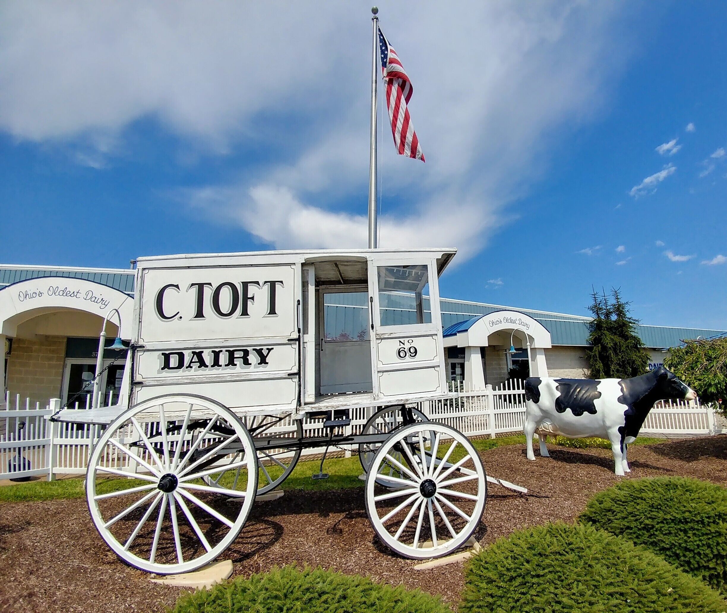 Toft's Dairy in Sandusky advertises itself as Ohio's oldest dairy. They have a scoop shop on the premises with a pretty extensive offering of creative flavors.