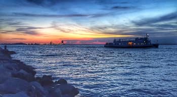 Jackson Street Pier is a great place to catch a sunset or the Pelee Islander ferry to, oddly enough, Pelee Island, Canada. Great place to have a little island winery adventure just across the border. #WeekendGetaway