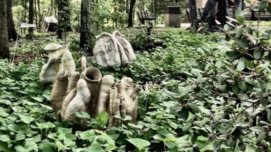 More art in the woods of unca.