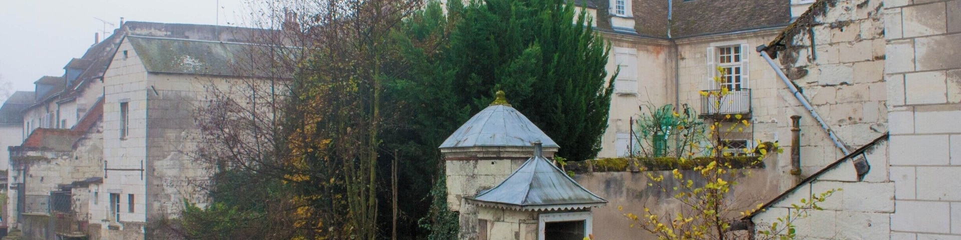 The medieval township of Loches, on a misty foggy day...