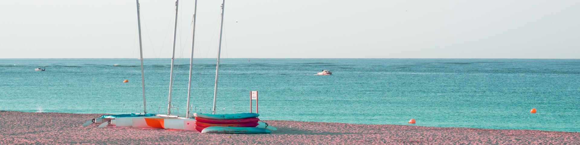 Some boats in a beach of Andalusia, spain