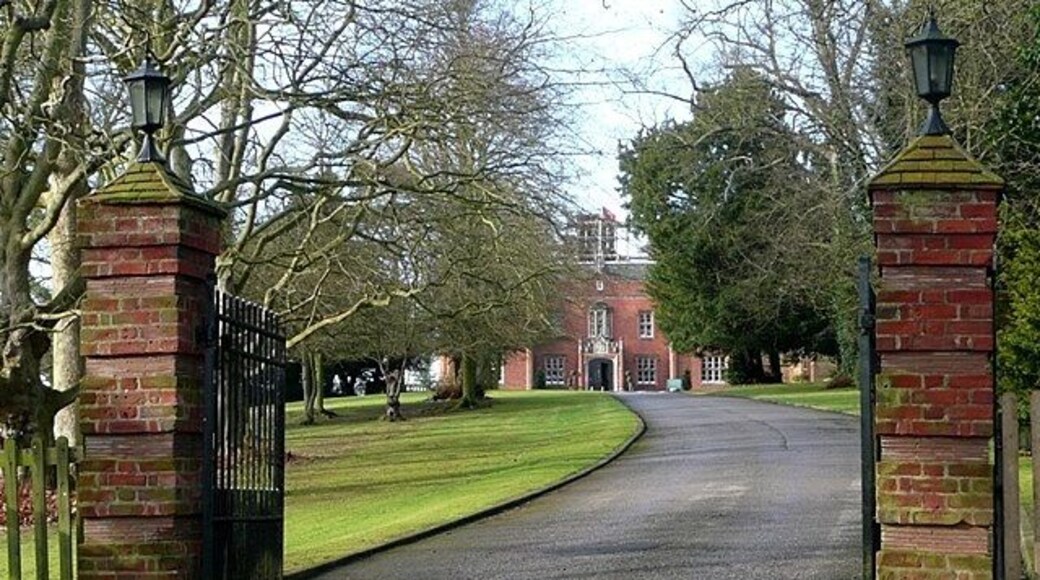 Entrance to Latimer House This is a popular wedding reception and conference venue, owned by De Vere Hotels.