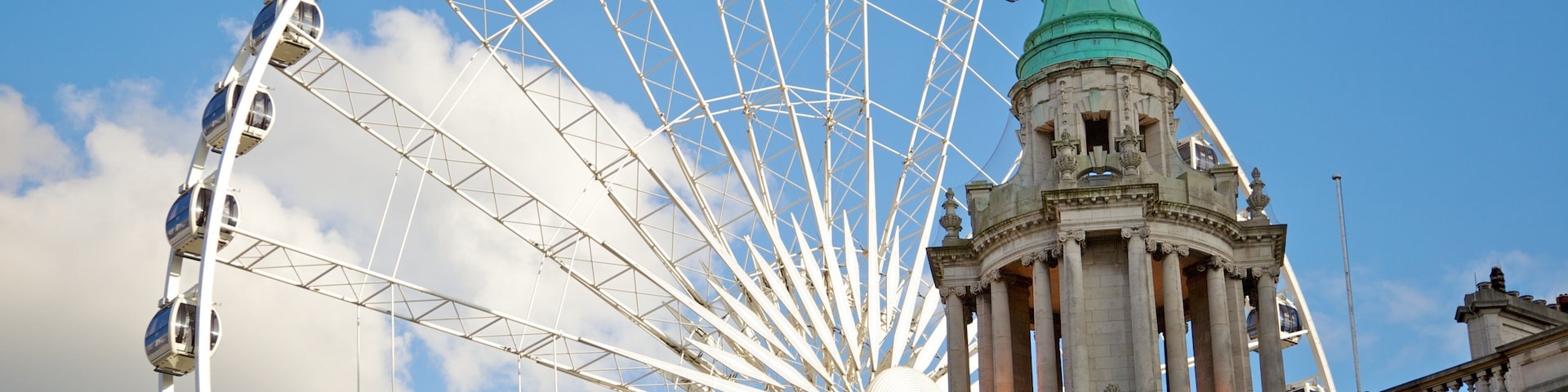 Belfast featuring a city, a church or cathedral and heritage architecture