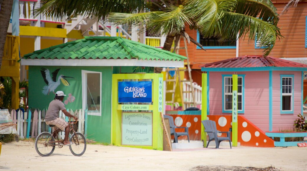 Caye Caulker which includes a coastal town as well as an individual male
